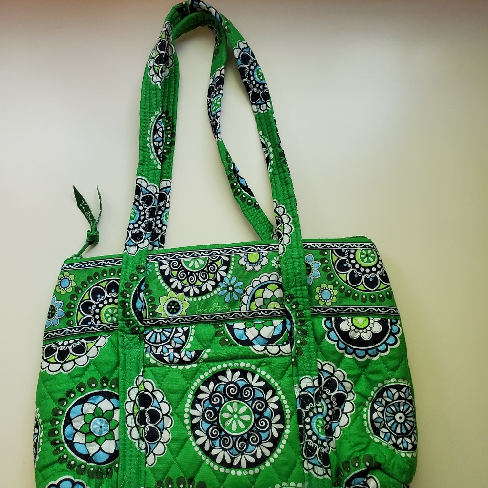 Vera Bradley "Little Betsy" Purse in Green Cupcake